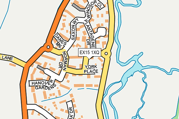 EX15 1XQ map - OS OpenMap – Local (Ordnance Survey)