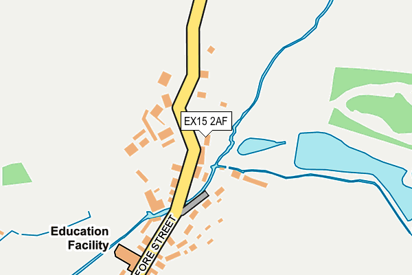 EX15 2AF map - OS OpenMap – Local (Ordnance Survey)