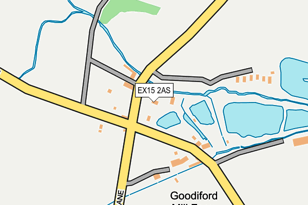 EX15 2AS map - OS OpenMap – Local (Ordnance Survey)