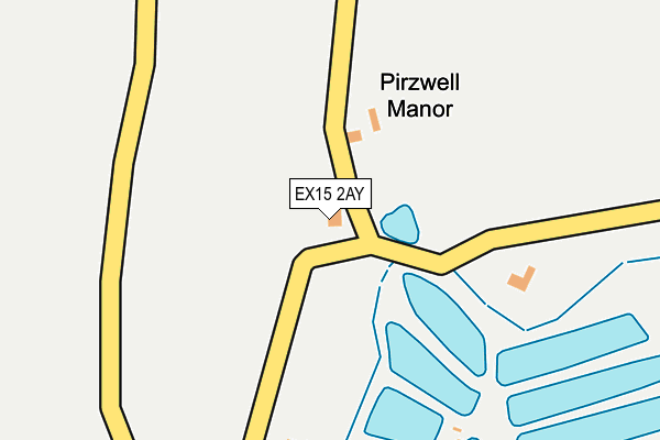 EX15 2AY map - OS OpenMap – Local (Ordnance Survey)