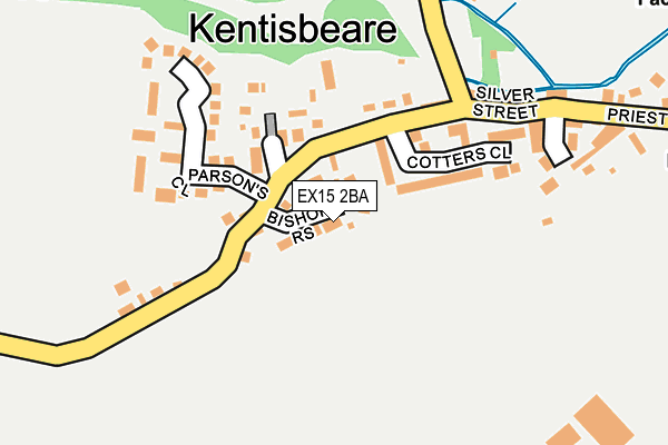 EX15 2BA map - OS OpenMap – Local (Ordnance Survey)