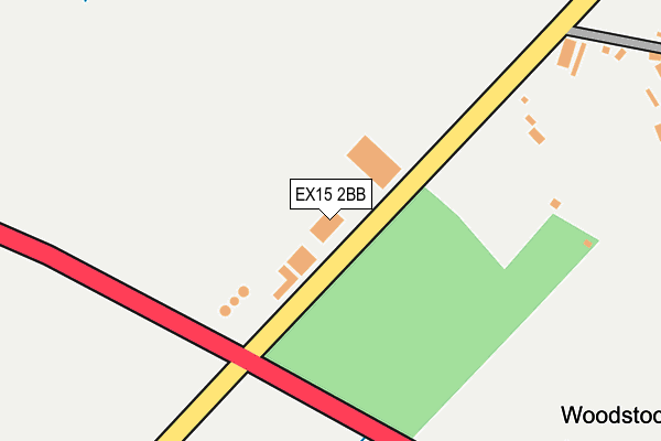 EX15 2BB map - OS OpenMap – Local (Ordnance Survey)