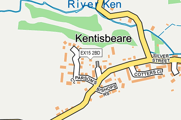 EX15 2BD map - OS OpenMap – Local (Ordnance Survey)