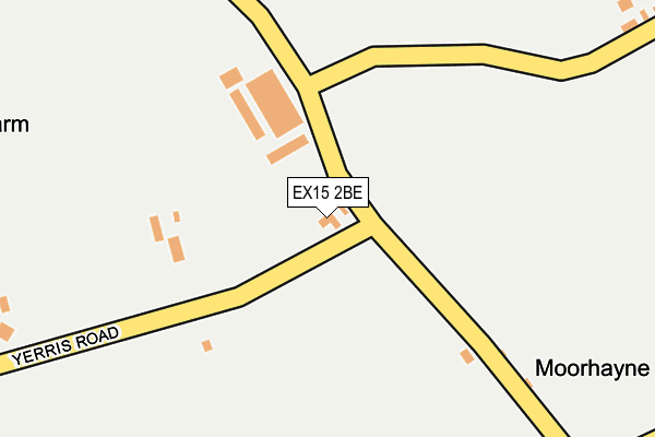 EX15 2BE map - OS OpenMap – Local (Ordnance Survey)