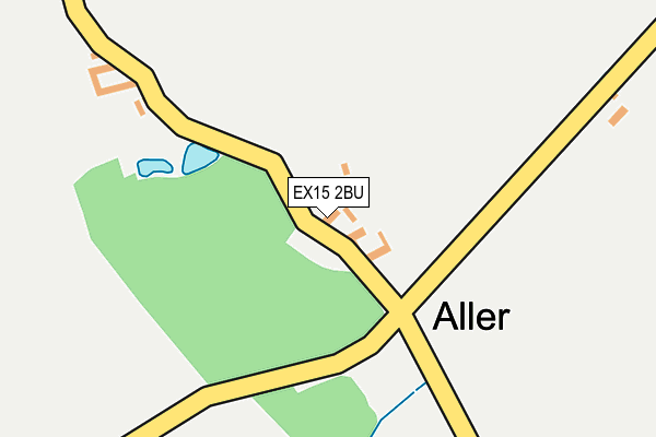 EX15 2BU map - OS OpenMap – Local (Ordnance Survey)