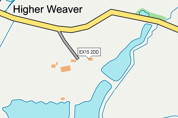 EX15 2DD map - OS OpenMap – Local (Ordnance Survey)