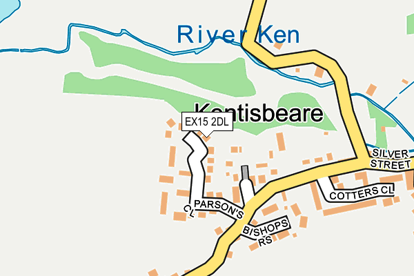 EX15 2DL map - OS OpenMap – Local (Ordnance Survey)