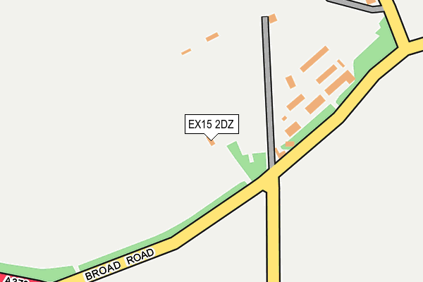 EX15 2DZ map - OS OpenMap – Local (Ordnance Survey)