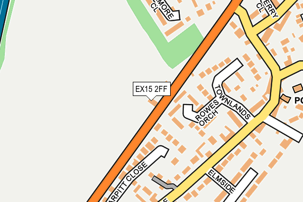 EX15 2FF map - OS OpenMap – Local (Ordnance Survey)