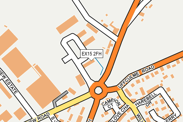 EX15 2FH map - OS OpenMap – Local (Ordnance Survey)