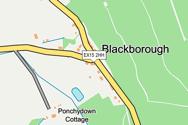 EX15 2HH map - OS OpenMap – Local (Ordnance Survey)