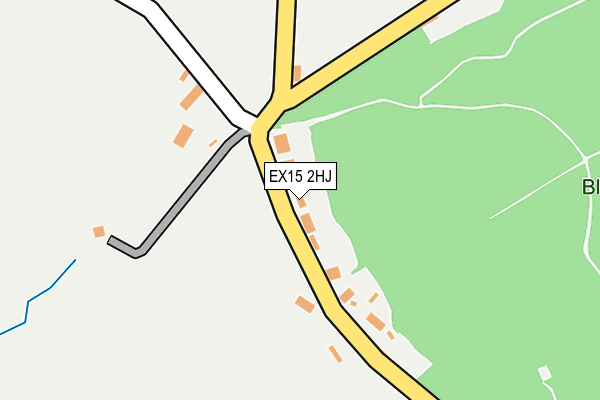 EX15 2HJ map - OS OpenMap – Local (Ordnance Survey)