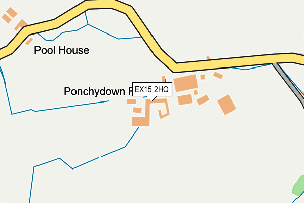 EX15 2HQ map - OS OpenMap – Local (Ordnance Survey)