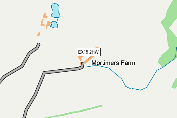 EX15 2HW map - OS OpenMap – Local (Ordnance Survey)