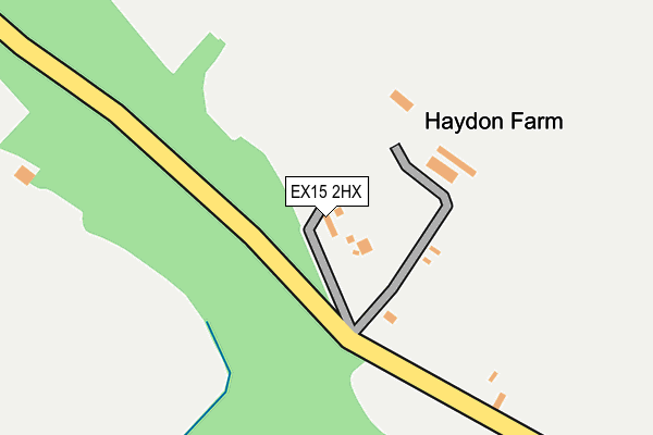 EX15 2HX map - OS OpenMap – Local (Ordnance Survey)