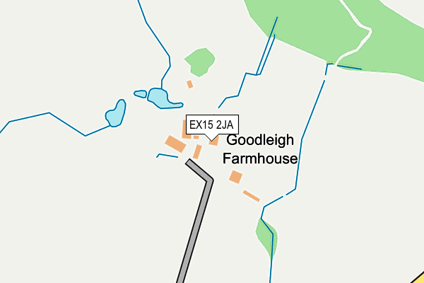 EX15 2JA map - OS OpenMap – Local (Ordnance Survey)