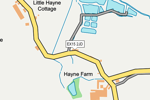 EX15 2JD map - OS OpenMap – Local (Ordnance Survey)