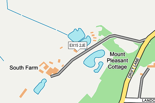 EX15 2JE map - OS OpenMap – Local (Ordnance Survey)