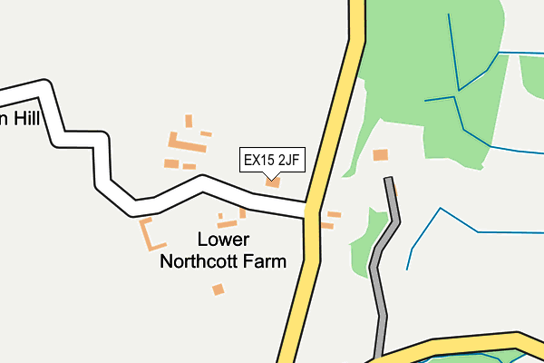 EX15 2JF map - OS OpenMap – Local (Ordnance Survey)