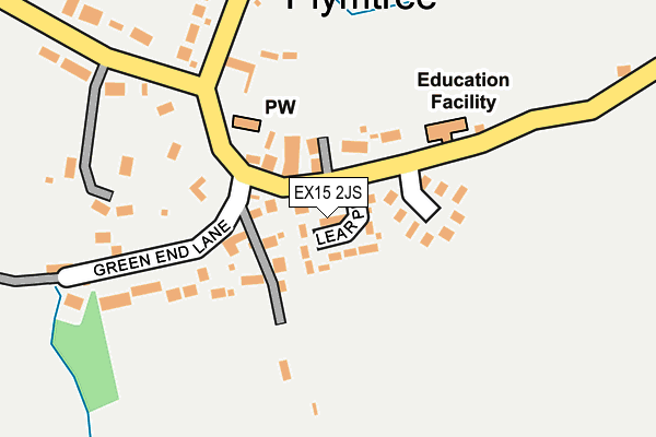 EX15 2JS map - OS OpenMap – Local (Ordnance Survey)