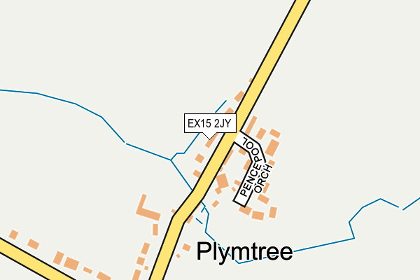 EX15 2JY map - OS OpenMap – Local (Ordnance Survey)