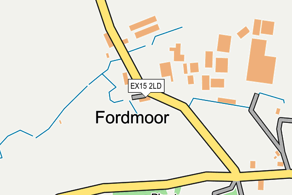 EX15 2LD map - OS OpenMap – Local (Ordnance Survey)