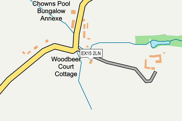 EX15 2LN map - OS OpenMap – Local (Ordnance Survey)