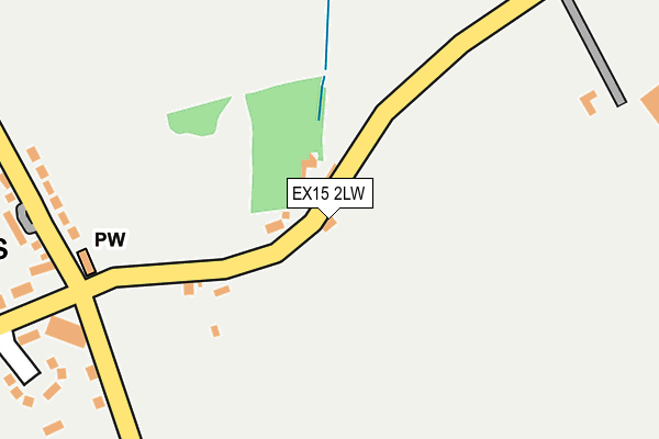 EX15 2LW map - OS OpenMap – Local (Ordnance Survey)