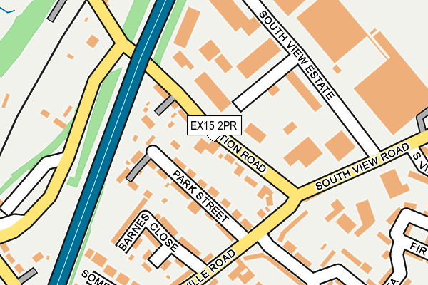 EX15 2PR map - OS OpenMap – Local (Ordnance Survey)