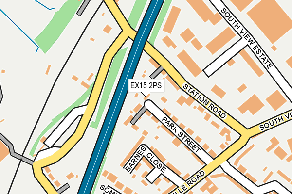 EX15 2PS map - OS OpenMap – Local (Ordnance Survey)