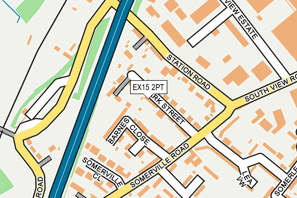 EX15 2PT map - OS OpenMap – Local (Ordnance Survey)