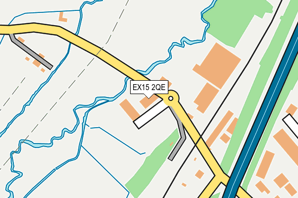 EX15 2QE map - OS OpenMap – Local (Ordnance Survey)