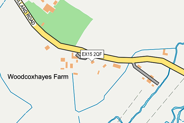 EX15 2QF map - OS OpenMap – Local (Ordnance Survey)