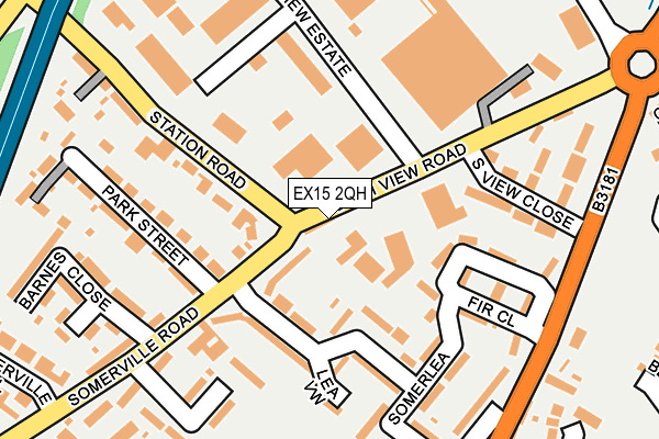 EX15 2QH map - OS OpenMap – Local (Ordnance Survey)