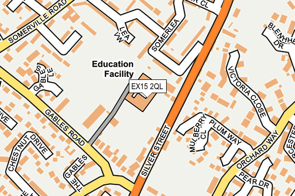 EX15 2QL map - OS OpenMap – Local (Ordnance Survey)