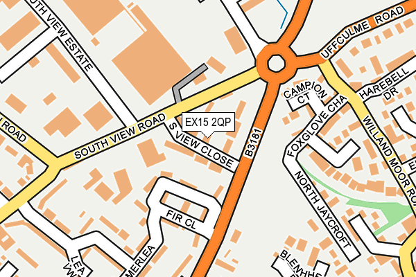 EX15 2QP map - OS OpenMap – Local (Ordnance Survey)