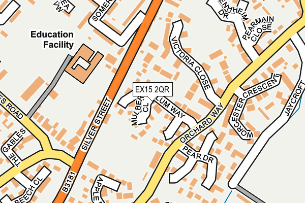 EX15 2QR map - OS OpenMap – Local (Ordnance Survey)
