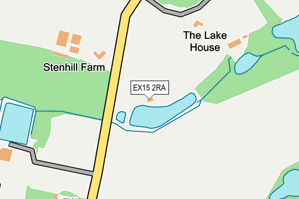 EX15 2RA map - OS OpenMap – Local (Ordnance Survey)