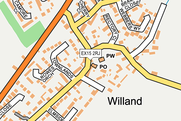 EX15 2RJ map - OS OpenMap – Local (Ordnance Survey)