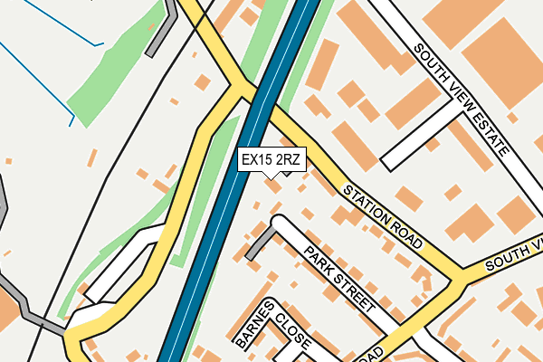 EX15 2RZ map - OS OpenMap – Local (Ordnance Survey)