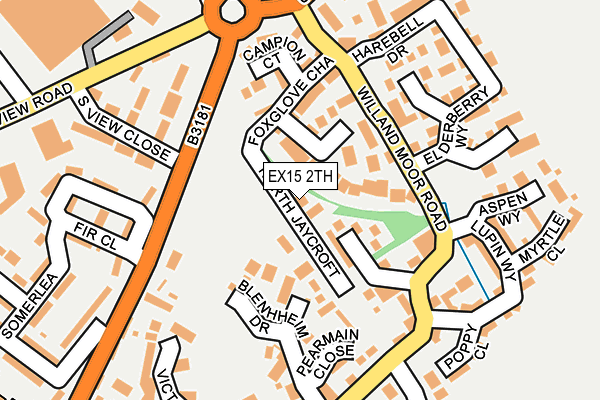 EX15 2TH map - OS OpenMap – Local (Ordnance Survey)