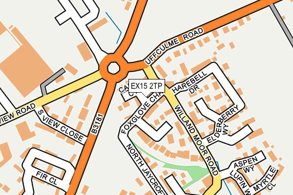 EX15 2TP map - OS OpenMap – Local (Ordnance Survey)