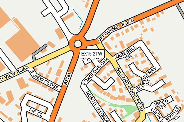 EX15 2TW map - OS OpenMap – Local (Ordnance Survey)