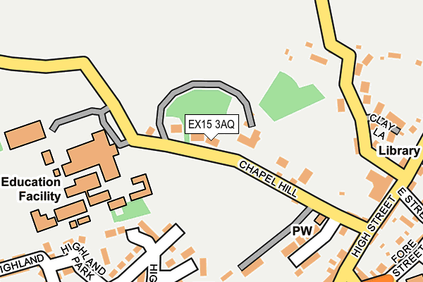 EX15 3AQ map - OS OpenMap – Local (Ordnance Survey)