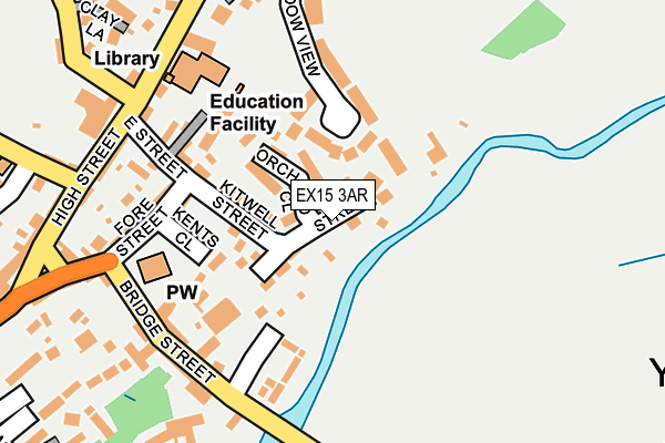 EX15 3AR map - OS OpenMap – Local (Ordnance Survey)