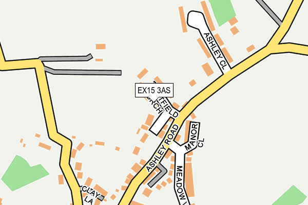 EX15 3AS map - OS OpenMap – Local (Ordnance Survey)