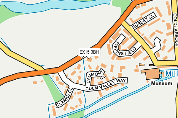 EX15 3BH map - OS OpenMap – Local (Ordnance Survey)
