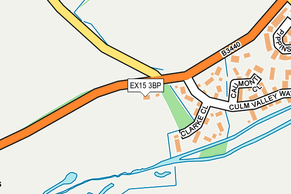 EX15 3BP map - OS OpenMap – Local (Ordnance Survey)
