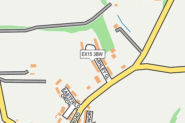 EX15 3BW map - OS OpenMap – Local (Ordnance Survey)