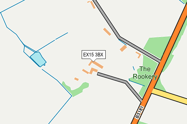 EX15 3BX map - OS OpenMap – Local (Ordnance Survey)